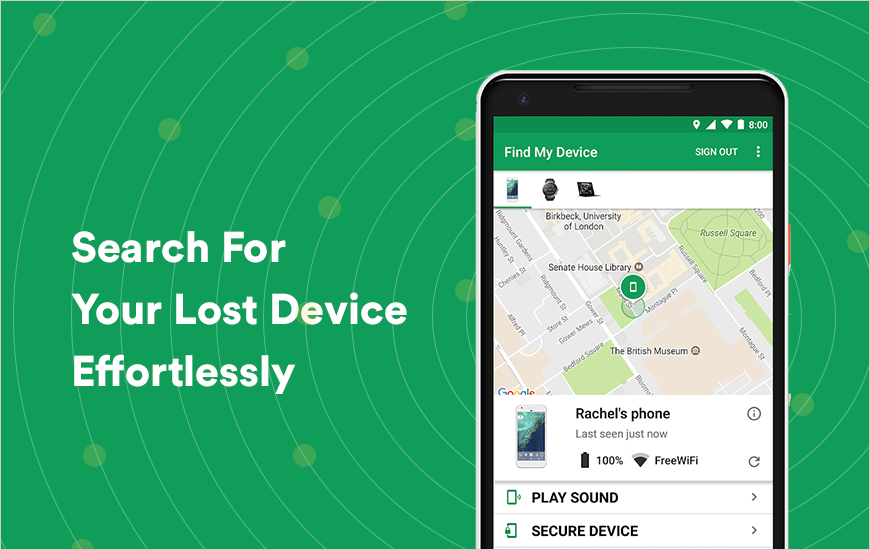 خدمة "ابحث عن جهازي" (Find My Device)